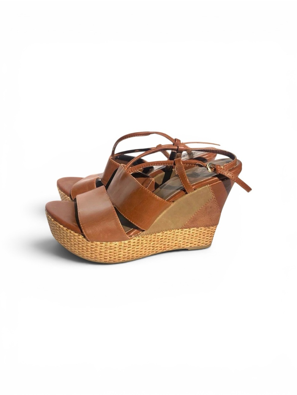 Funky patchwork boho wedges